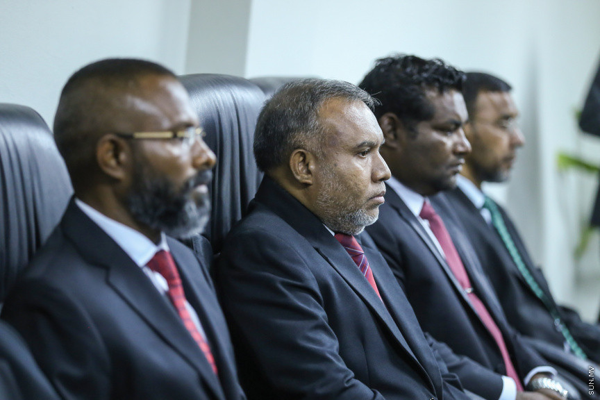މާޗް 18، 2018: ހައި ކޯޓުގެ ފަނޑިޔާރު ކަމަށް ޖޭއެސްސީން އައްޔަން ކުރި ހަސަން އަލީ ފަނޑިޔާރު ކަމުގެ ހުވާ ކުރެއްވުން -- ސަން ފޮޓޯ/ ފަޔާޒު މޫސާ