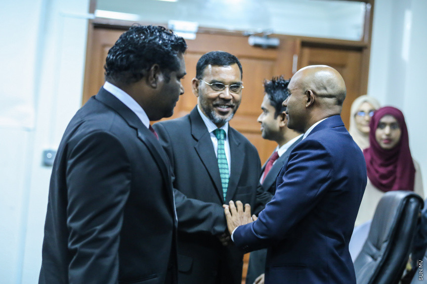 މާޗް 18، 2018: ހައި ކޯޓުގެ ފަނޑިޔާރު ކަމަށް ޖޭއެސްސީން އައްޔަން ކުރި ހަސަން އަލީ ފަނޑިޔާރު ކަމުގެ ހުވާ ކުރެއްވުން -- ސަން ފޮޓޯ/ ފަޔާޒު މޫސާ