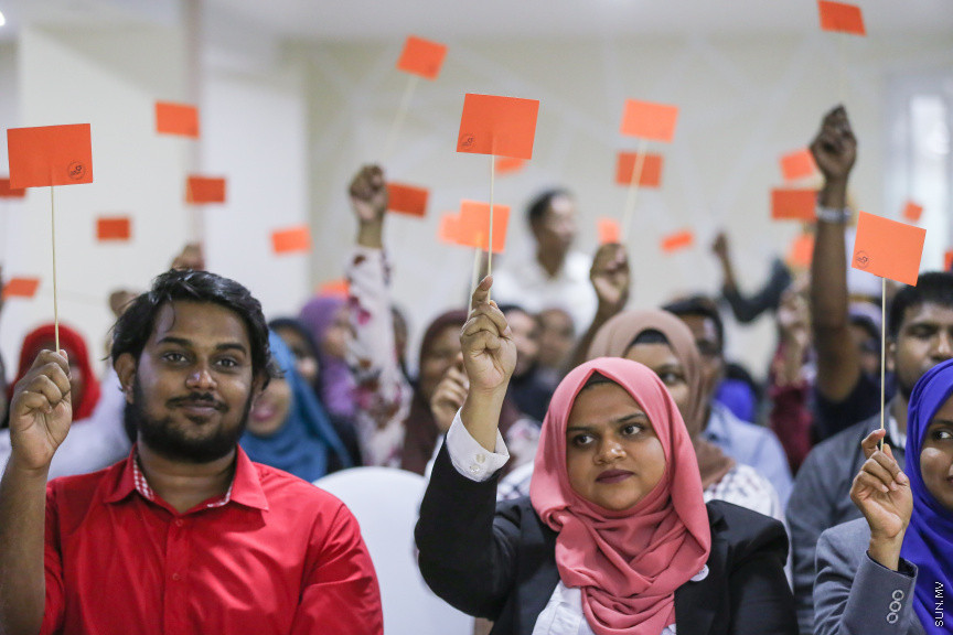 މާޗް 18، 2018: ކެއާރ ސޮސައިޓީގެ އަހަރީ އާންމު ޖަލްސާގެ ތެރެއިން -- ސަން ފޮޓޯ/ ފަޔާޒު މޫސާ