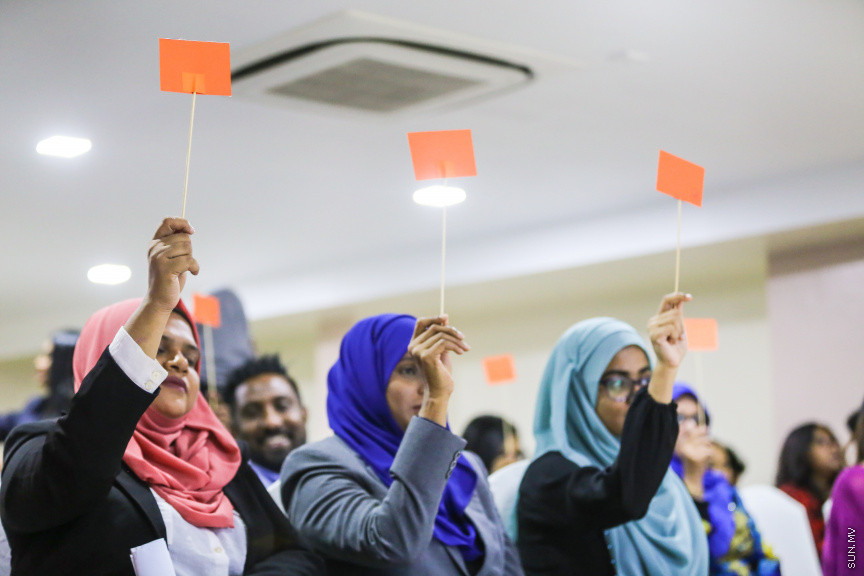 މާޗް 18، 2018: ކެއާރ ސޮސައިޓީގެ އަހަރީ އާންމު ޖަލްސާގެ ތެރެއިން -- ސަން ފޮޓޯ/ ފަޔާޒު މޫސާ