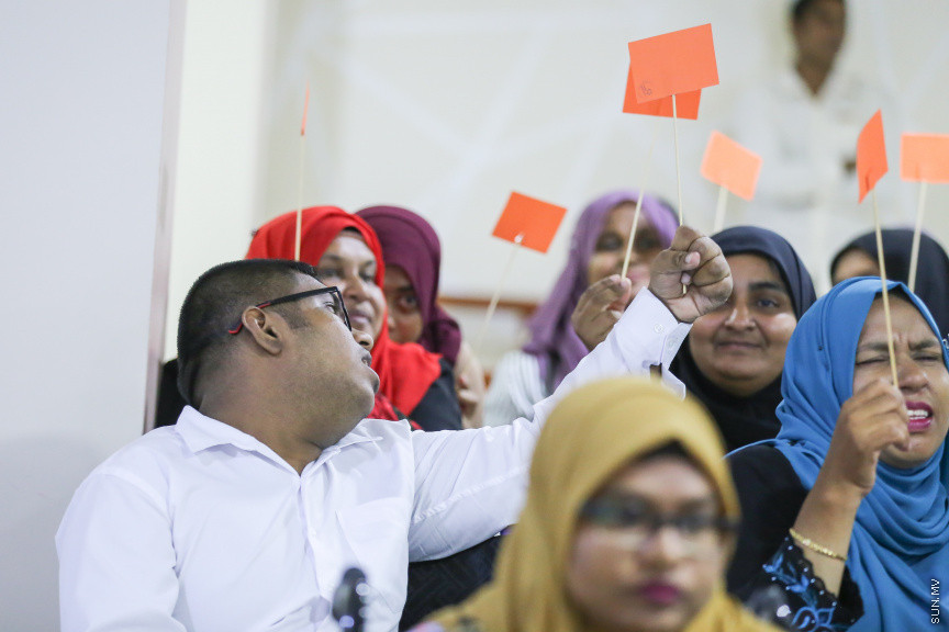 މާޗް 18، 2018: ކެއާރ ސޮސައިޓީގެ އަހަރީ އާންމު ޖަލްސާގެ ތެރެއިން -- ސަން ފޮޓޯ/ ފަޔާޒު މޫސާ