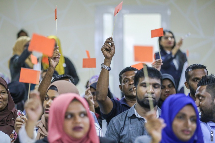 މާޗް 18، 2018: ކެއާރ ސޮސައިޓީގެ އަހަރީ އާންމު ޖަލްސާގެ ތެރެއިން -- ސަން ފޮޓޯ/ ފަޔާޒު މޫސާ