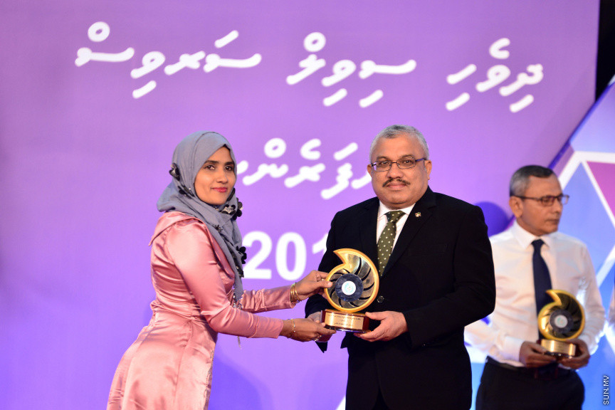 މާޗް 14، 2018: ސިވިލް ސާވިސް ކޮންފަރެންސް ފެށުމަށް ދަރުބާރުގޭގައި ބޭއްވި ރަސްމިއްޔާތުގެ ތެރެއިން -- ސަން ފޮޓޯ/ ފަޔާޒު މޫސާ