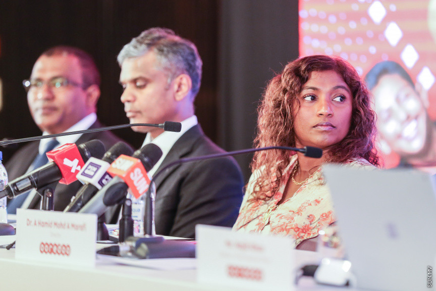 މެއި 6، 2018: އުރީދޫގެ ދެ ވަނަ އަހަރީ އާންމު ޖަލްސާގެ ތެރެއިން: ހޮޓެލް ޖެންގައި ބޭއްވި ޖަލްސާގައި ވަނީ އުރީދު އަށް މިދިޔަ އަހަރު ލިބުނު ފައިދާގެ ތެރެއިން ކޮންމެ ހިއްސާއަކަށް 3.20ރ. ބަހަން ފާސްކޮށްފަ -- ސަން ފޮޓޯ/ ފަޔާޒު މޫސާ