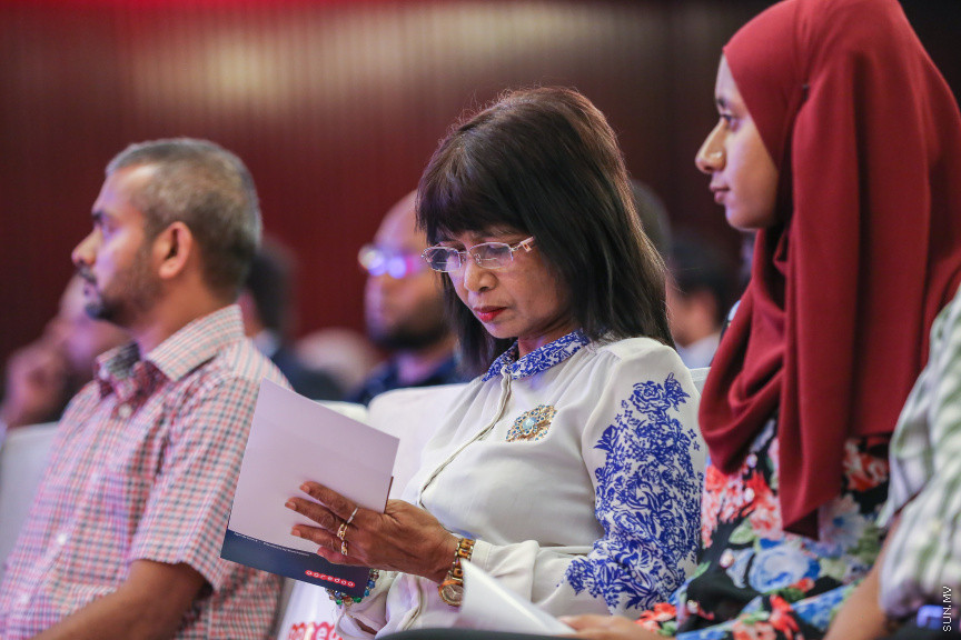 މެއި 6، 2018: އުރީދޫގެ ދެ ވަނަ އަހަރީ އާންމު ޖަލްސާގެ ތެރެއިން: ހޮޓެލް ޖެންގައި ބޭއްވި ޖަލްސާގައި ވަނީ އުރީދު އަށް މިދިޔަ އަހަރު ލިބުނު ފައިދާގެ ތެރެއިން ކޮންމެ ހިއްސާއަކަށް 3.20ރ. ބަހަން ފާސްކޮށްފަ -- ސަން ފޮޓޯ/ ފަޔާޒު މޫސާ
