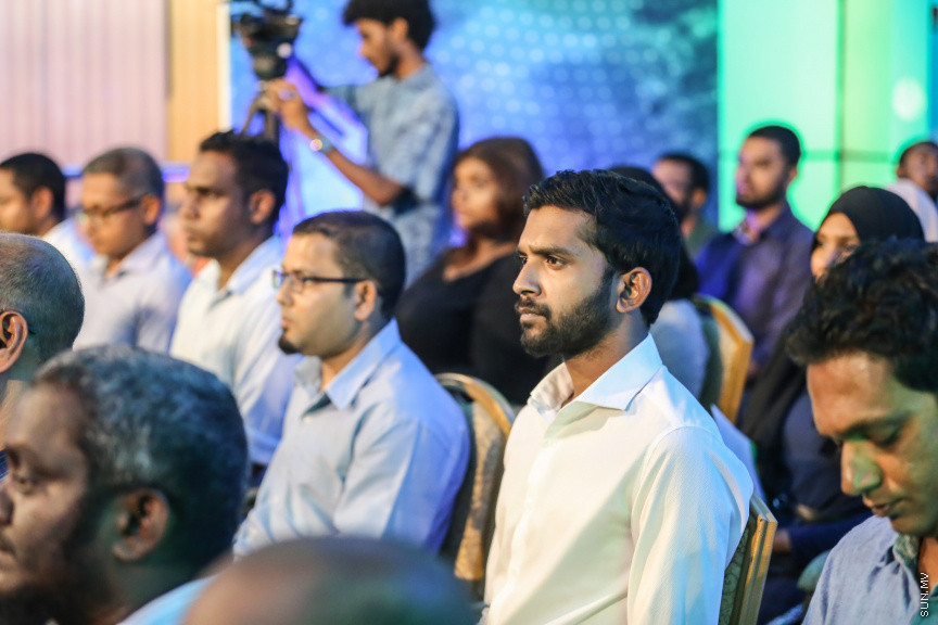 މެއި 8، 2018: އެމްޑަބްލިއުއެސްސީގެ ފެން އުފައްދާ މައި މަރުކަޒުގެ އިތުރުން، މާލޭގައި ފެން ފޯރުކޮށް ދިނުމަށްޓަކައި ފެން އުފައްދާ ދެވަނަ މަރުކަޒު، "އާރުއޯ އެނެކްސް އެކެއް" ހުޅުވުން -- ސަން ފޮޓޯ/ ފަޔާޒު މޫސާ