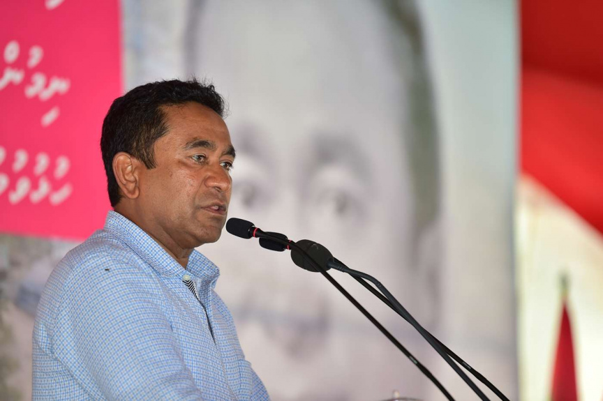 ޖުލައި 18، 2018: ރައީސް ޔާމީން ހއ. ދިއްދުއަށް ވަޑައިގެން ހަތަރު މަޝްރޫއެއްގެ ނިމުން ފާހަގަކުރުން -- ފޮޓޯ/ ރައީސް ޔާމީން