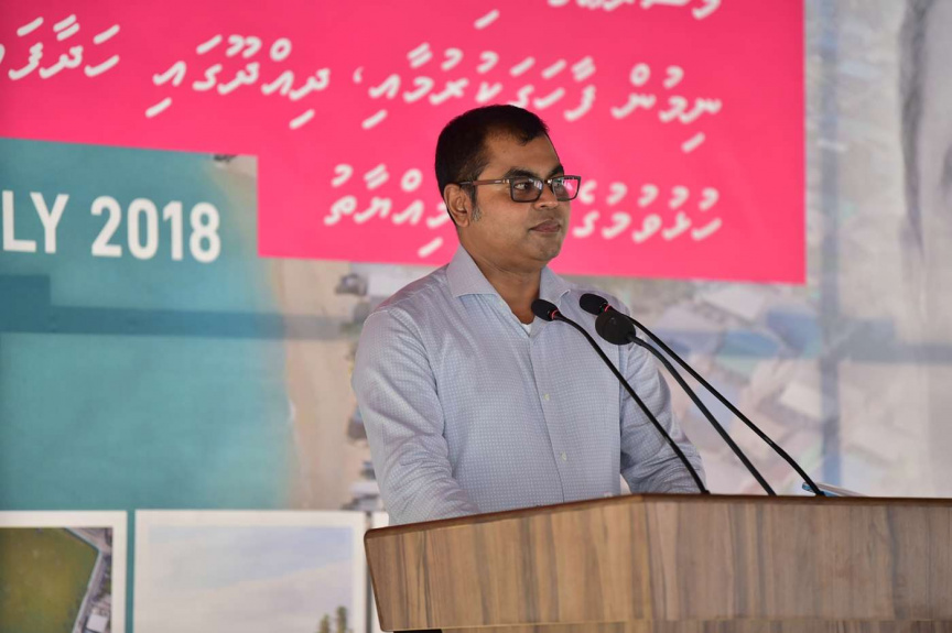 ޖުލައި 18، 2018: ރައީސް ޔާމީން ހއ. ދިއްދުއަށް ވަޑައިގެން ހަތަރު މަޝްރޫއެއްގެ ނިމުން ފާހަގަކުރުން -- ފޮޓޯ/ ރައީސް ޔާމީން