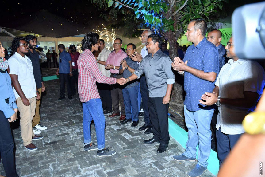 ޖުލައި 23، 2018: މާލޭ ހުޅަނގުފަރާތު ހާބަރު ސަރަހައްދުގައި ތަރައްގީ ކުރި ފުޑްކޯޓު (ރާވެރިބޭ ކޮއްތު ވެނި) ރަސްމީކޮށް ހުޅުވުން -- ފޮޓޯ/ ރައީސް އޮފީސް