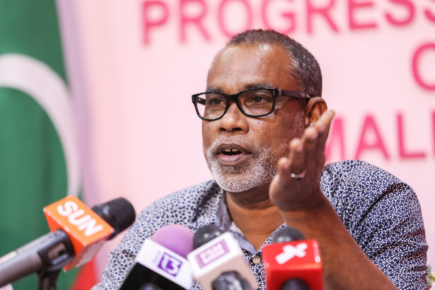 ޖުލައި 24، 2018: ޕީޕީއެމްގެ ގެ ފަރާތުން ބޭއްވި ނޫސްވެރިންގެ ބައްދަލުބުމުގެ ތެރެއިން -- ސަން ފޮޓޯ/ ފަޔާޒު މޫސާ