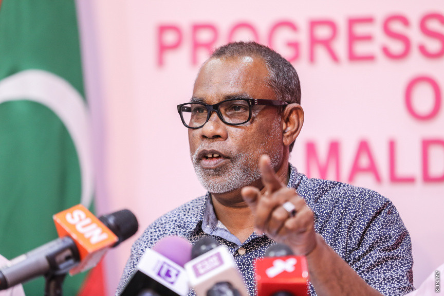 ޖުލައި 24، 2018: ޕީޕީއެމްގެ ގެ ފަރާތުން ބޭއްވި ނޫސްވެރިންގެ ބައްދަލުބުމުގެ ތެރެއިން -- ސަން ފޮޓޯ/ ފަޔާޒު މޫސާ