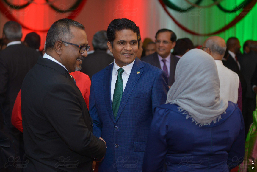 25 ޖުލައި 2018: ދިވެހި ރާއްޖޭގެ 53 ވަނަ މިނިވަންދުވަހުގެ ރަސްމީ ބައްދަލުވުމުގެ ތެރެއިން---ސަން ފޮޓޯ/ މުހައްމަދު އަފްރާހް