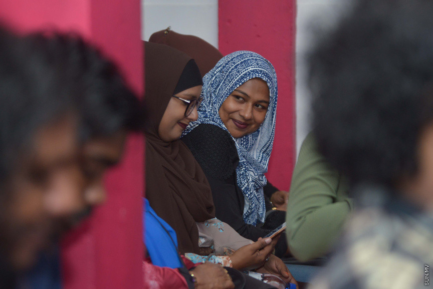  ޖުލައި 30, 2018: ސެޕްޓެެމްބަރު މަހު ބޭއްވުމަށް ހަމަޖެހިފައިވާ ރިޔާސީ އިންތިހާބުގެ ކެމްޕެއިން ހަރަކާތްތަށް ހިންގުމަށް  ވެރިކަން ކުރާ ޕާޓީ، ޕިޕީއެމް އިން "ނަޔާ-2" ނަމުގައި މައްޗަންގޮޅީގައި ޖަގަހައެއް ހުޅުވުމަށް ބޭއްވި ހަފްލާގެ ތެރެއިން---ސަން ފޮޓޯ/ މުހައްމަދުު އަފްރާހް 
