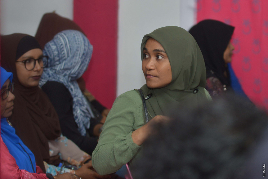  ޖުލައި 30, 2018: ސެޕްޓެެމްބަރު މަހު ބޭއްވުމަށް ހަމަޖެހިފައިވާ ރިޔާސީ އިންތިހާބުގެ ކެމްޕެއިން ހަރަކާތްތަށް ހިންގުމަށް  ވެރިކަން ކުރާ ޕާޓީ، ޕިޕީއެމް އިން "ނަޔާ-2" ނަމުގައި މައްޗަންގޮޅީގައި ޖަގަހައެއް ހުޅުވުމަށް ބޭއްވި ހަފްލާގެ ތެރެއިން---ސަން ފޮޓޯ/ މުހައްމަދުު އަފްރާހް 