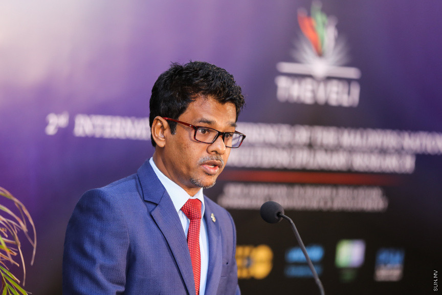 އޮގަސްޓް 12، 2018: "ތެވެލި 2018" ބައިނަލްއަގްވާމީ ރިސާޗް ކޮންފަރެންސް ފެށުން -- ސަން ފޮޓޯ/ ފަޔާޒު މޫސާ