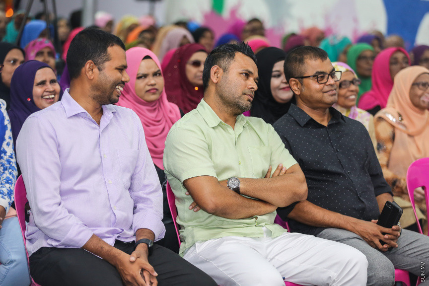 އޮގަސްޓް 17، 2018: ޕީޕީއެމްގެ ފަރާތުން ރުމާލް 2 ޖަގަހާގައި ބޭއްވި ޖަލްސާގެ ތެރެއިން -- ސަން ފޮޓޯ/ ފަޔާޒު މޫސާ