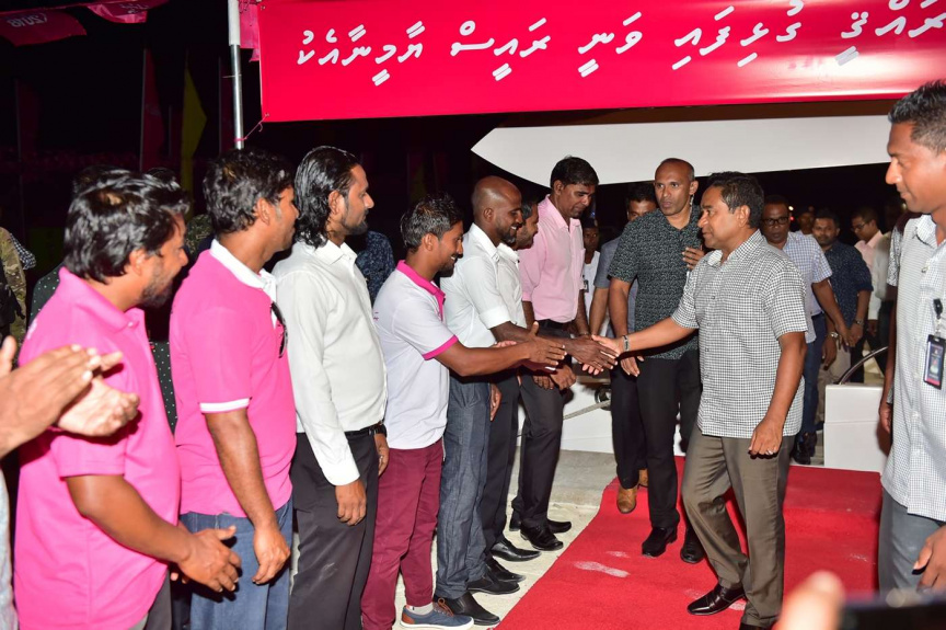 ރައީސް ޔާމީން ޅ. ހިންނަވަރަށް ވަޑައިގަތުން -- ފޮޓޯ/ ރައީސް އޮފީސް