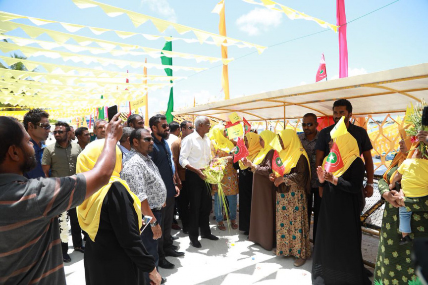 އިދިކޮޅު ކޯލިޝަންގެ  ރިޔާސީ ކެންޑިޑޭޓް އިބްރާހިމް މުހައްމަދު ސޯލިހު(އިބޫ) ކޮލަމާފުއްޓަށް ވަޑައިގަތުން