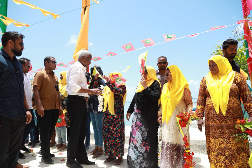 އިދިކޮޅު ކޯލިޝަންގެ  ރިޔާސީ ކެންޑިޑޭޓް އިބްރާހިމް މުހައްމަދު ސޯލިހު(އިބޫ) ކޮލަމާފުއްޓަށް ވަޑައިގަތުން