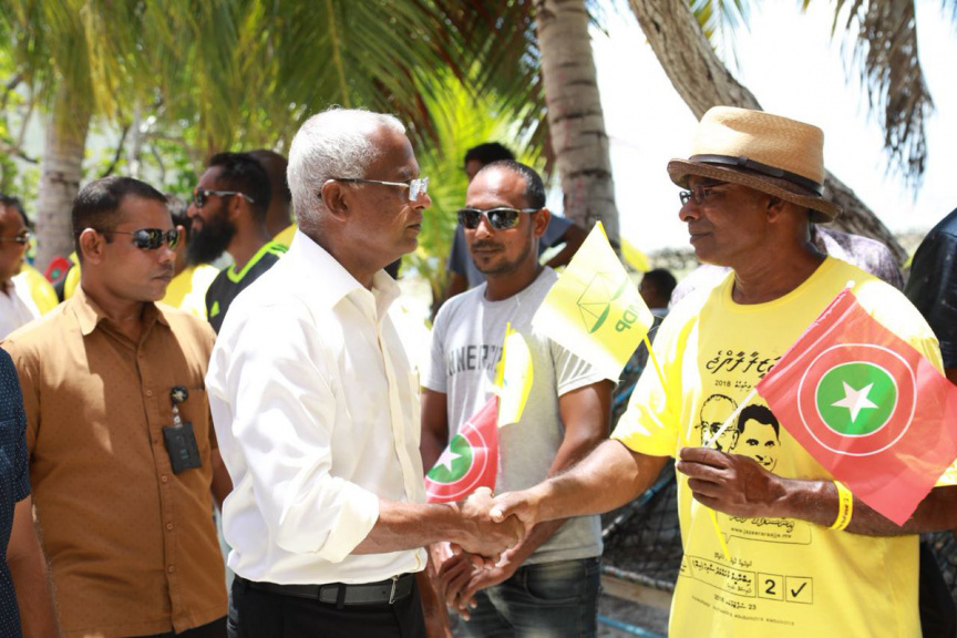 އިދިކޮޅު ކޯލިޝަންގެ  ރިޔާސީ ކެންޑިޑޭޓް އިބްރާހިމް މުހައްމަދު ސޯލިހު(އިބޫ) ކޮލަމާފުއްޓަށް ވަޑައިގަތުން