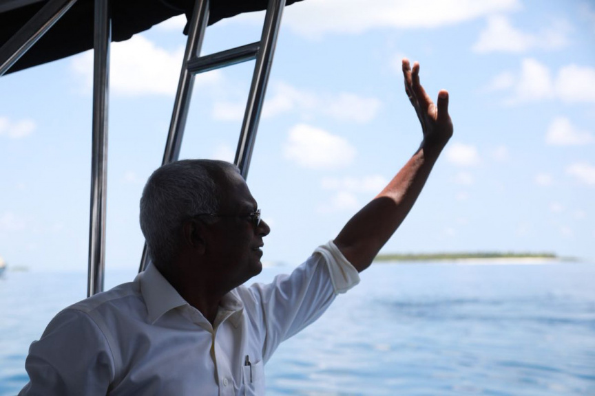 އިދިކޮޅު ކޯލިޝަންގެ  ރިޔާސީ ކެންޑިޑޭޓް އިބްރާހިމް މުހައްމަދު ސޯލިހު(އިބޫ) ކޮލަމާފުއްޓަށް ވަޑައިގަތުން
