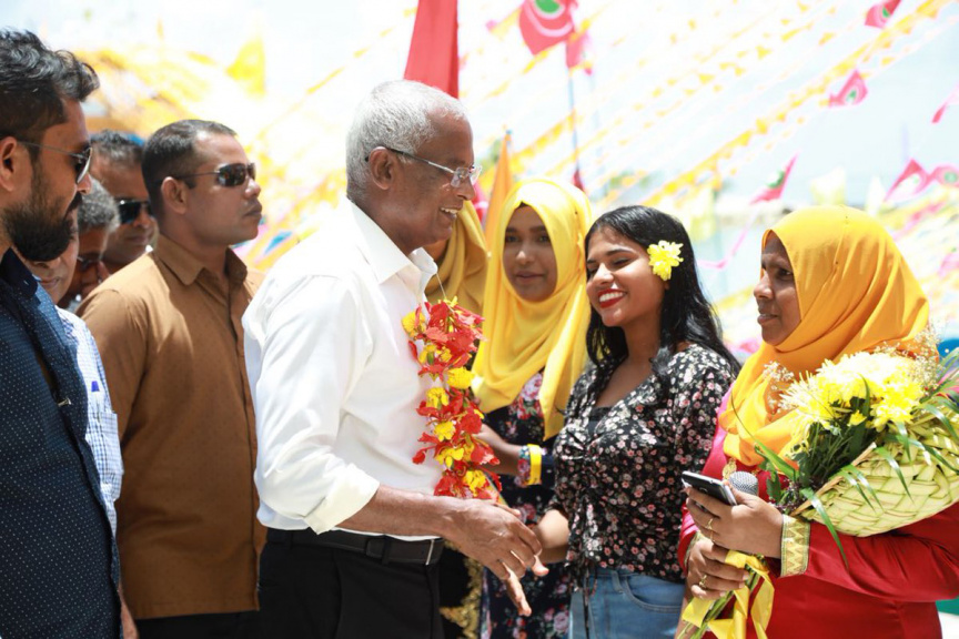 އިދިކޮޅު ކޯލިޝަންގެ  ރިޔާސީ ކެންޑިޑޭޓް އިބްރާހިމް މުހައްމަދު ސޯލިހު(އިބޫ) ކޮލަމާފުއްޓަށް ވަޑައިގަތުން
