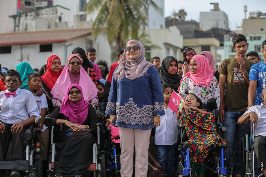ސެޕްޓެމްބަރ 1، 2018: މާލެ/ހުޅުލެ ބުރިޖު (ސިނަމާލެބުރިޖު)  އާންމުންނަށް ދައްކާލުމުގެ ހަރަކާތްތަކުގެ ތެރެއިން -- ސަން ފޮޓޯ/ ފަޔާޒު މޫސާ