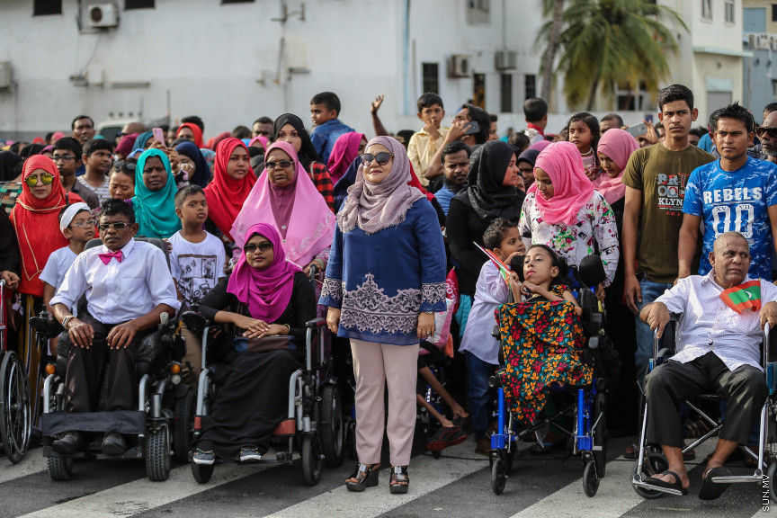 ސެޕްޓެމްބަރ 1، 2018: މާލެ/ހުޅުލެ ބުރިޖު (ސިނަމާލެބުރިޖު)  އާންމުންނަށް ދައްކާލުމުގެ ހަރަކާތްތަކުގެ ތެރެއިން -- ސަން ފޮޓޯ/ ފަޔާޒު މޫސާ