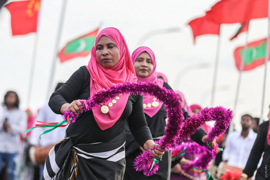 ސެޕްޓެމްބަރ 1، 2018: މާލެ/ހުޅުލެ ބުރިޖު (ސިނަމާލެބުރިޖު)  އާންމުންނަށް ދައްކާލުމުގެ ހަރަކާތްތަކުގެ ތެރެއިން -- ސަން ފޮޓޯ/ ފަޔާޒު މޫސާ