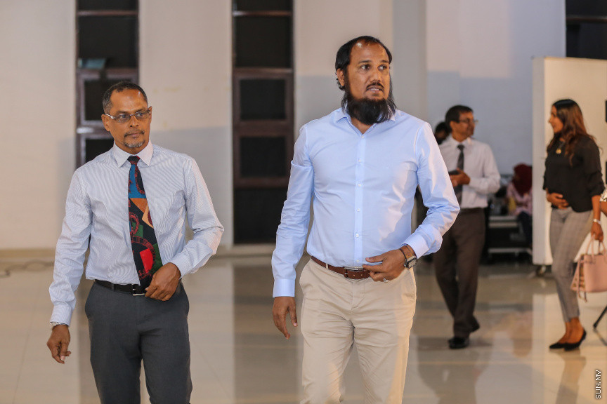 ސަން މީޑިއާ ގްރޫޕް ރީބްރޭންޑުކޮށް އަލުން ހުޅުވުމަށް ބޭއްވި ރަސްމިއްޔާތު --- ސަން ފޮޓޯ: ފަޔާޒު މޫސާ