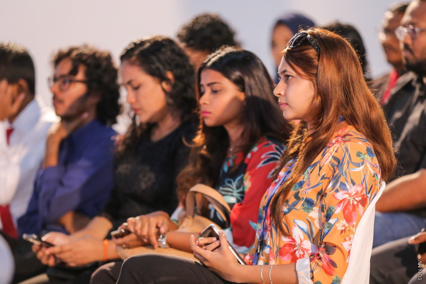 ސަން މީޑިއާ ގްރޫޕް ރީބްރޭންޑުކޮށް އަލުން ހުޅުވުމަށް ބޭއްވި ރަސްމިއްޔާތު --- ސަން ފޮޓޯ:ފަޔާޒު މޫސާ