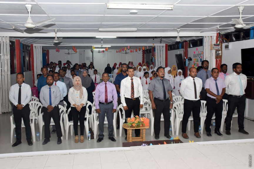 ދ. ބަނޑިދޫ ސްކޫލުގެ 2018ވަނަ އަހަރުގެ އަހަރީ އިނާމް ދިނުމުގެ ޖަލްސާގެ ތެރެއިން -- ސަން ފޮޓޯ/ މުހައްމަދު މުޒައްޔިން