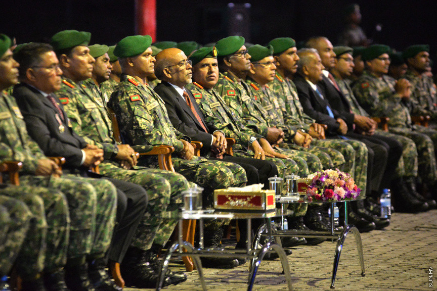 3 ނޮވެންބަރު 2018 : އިސްލާމްދީނާއި ދިވެހި ގައުމުގެ ދިފާއުގައި ހަނގުރާމަކޮށް، ރާއްޖެއަށް ނަސްރު ހޯދައިދިން 3 ނޮވެމްބަރު 1988 ގެ ޝަހީދުންގެ ހަނދާނުގައި ފާހަގަކުރާ ނަސްރުގެ ދުވަސް ފާހަގަކުރުމަށް ބޭއްވި ޖަލްސާގެ ތެރެއިން --- ސަން ފޮޓޯ/ އަޙްމަދު އަވްޝަން އިލްޔާސް
