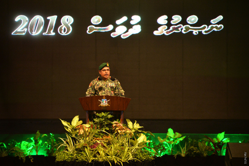 3 ނޮވެންބަރު 2018 : އިސްލާމްދީނާއި ދިވެހި ގައުމުގެ ދިފާއުގައި ހަނގުރާމަކޮށް، ރާއްޖެއަށް ނަސްރު ހޯދައިދިން 3 ނޮވެމްބަރު 1988 ގެ ޝަހީދުންގެ ހަނދާނުގައި ފާހަގަކުރާ ނަސްރުގެ ދުވަސް ފާހަގަކުރުމަށް ބޭއްވި ޖަލްސާގެ ތެރެއިން --- ސަން ފޮޓޯ/ އަޙްމަދު އަވްޝަން އިލްޔާސް