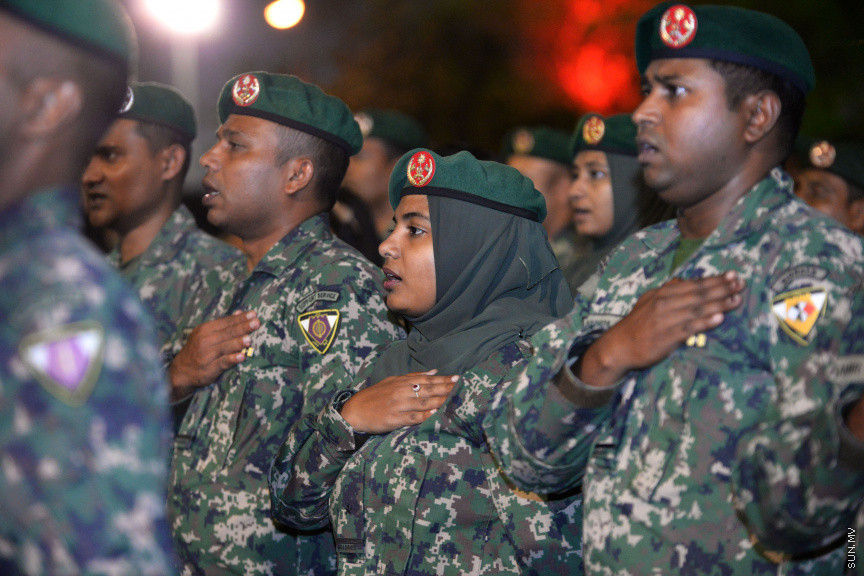 3 ނޮވެންބަރު 2018 : އިސްލާމްދީނާއި ދިވެހި ގައުމުގެ ދިފާއުގައި ހަނގުރާމަކޮށް، ރާއްޖެއަށް ނަސްރު ހޯދައިދިން 3 ނޮވެމްބަރު 1988 ގެ ޝަހީދުންގެ ހަނދާނުގައި ފާހަގަކުރާ ނަސްރުގެ ދުވަސް ފާހަގަކުރުމަށް ބޭއްވި ޖަލްސާގެ ތެރެއިން --- ސަން ފޮޓޯ/ އަޙްމަދު އަވްޝަން އިލްޔާސް