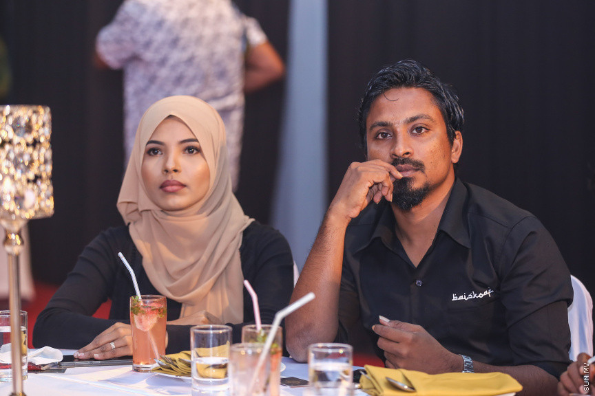 ނޮވެމްބަރ 12، 2018: މުނިފޫހިފިލުވުމުގެ ދާއިރާއަށް ބޮޑު އިންގިލާބެއް ގެނެސްދޭނެ އެޕްލިކޭޝަން "ބައިސްކޯފް" ލޯންޗުކުރުމަށް ދަރުބާރުގޭގައި ބޭއްވި ރަސްމިއްޔާތުގެ ތެރެއިން -- ސަން ފޮޓޯ/ ފަޔާޒު މޫސާ