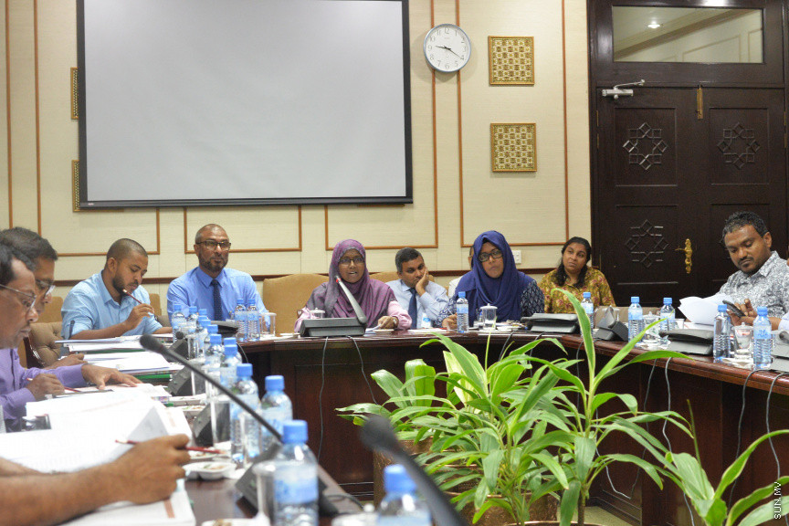 2019 ވަނަ އަހަރުގެ ބަޖެޓް ދިރާސާ ކުރާ ކޮމެޓީ ބައްދަލުވުމުގެ ތެރެއިން -- ސަން ފޮޓޯ/ އަހުމަދު އަވްޝަން އިލްޔާސް