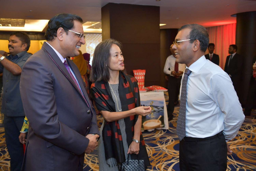ޖަޕާނުގެ ގައުމީ ދުވަސް ފާހަގަ ކުރުމުގެ ގޮތުން ރޭ ބޭއްވި ރަސްމިތްޔާތުގެ ތެރެއިން-- ފޮޓޯ/ ރައީސް އޮފީސް