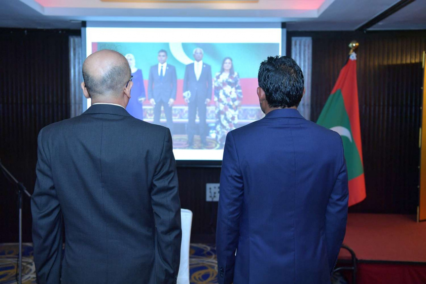 ޖަޕާނުގެ ގައުމީ ދުވަސް ފާހަގަ ކުރުމުގެ ގޮތުން ރޭ ބޭއްވި ރަސްމިތްޔާތުގެ ތެރެއިން-- ފޮޓޯ/ ރައީސް އޮފީސް