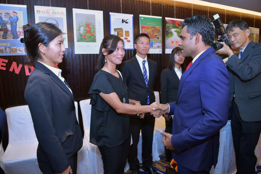 ޖަޕާނުގެ ގައުމީ ދުވަސް ފާހަގަ ކުރުމުގެ ގޮތުން ރޭ ބޭއްވި ރަސްމިތްޔާތުގެ ތެރެއިން-- ފޮޓޯ/ ރައީސް އޮފީސް