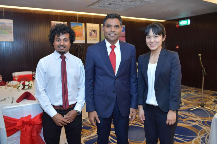 ޖަޕާނުގެ ގައުމީ ދުވަސް ފާހަގަ ކުރުމުގެ ގޮތުން ރޭ ބޭއްވި ރަސްމިތްޔާތުގެ ތެރެއިން-- ފޮޓޯ/ ރައީސް އޮފީސް