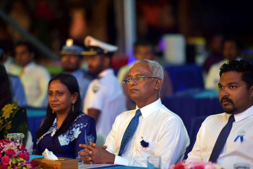 މަސްވެރިންގެ ދުވަސް ފާހަގަކުރުމުގެ ގޮތުން ބޭއްވެވި މަސްވެރިންގެ ދުވަހުގެ ރަސްމީ ޖަލްސާގެ ތެރެއިން -- ފޮޓޯ/ ރައީސް އޮފީސް