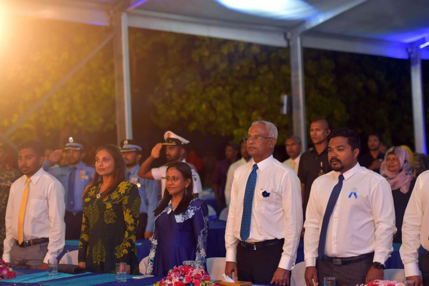 މަސްވެރިންގެ ދުވަސް ފާހަގަކުރުމުގެ ގޮތުން ބޭއްވެވި މަސްވެރިންގެ ދުވަހުގެ ރަސްމީ ޖަލްސާގެ ތެރެއިން -- ފޮޓޯ/ ރައީސް އޮފީސް