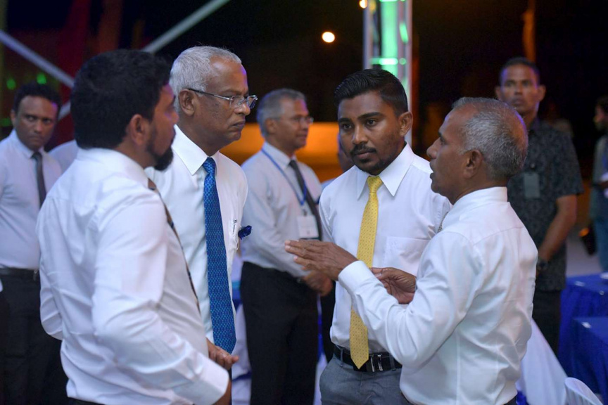 މަސްވެރިންގެ ދުވަސް ފާހަގަކުރުމުގެ ގޮތުން ބޭއްވެވި މަސްވެރިންގެ ދުވަހުގެ ރަސްމީ ޖަލްސާގެ ތެރެއިން -- ފޮޓޯ/ ރައީސް އޮފީސް