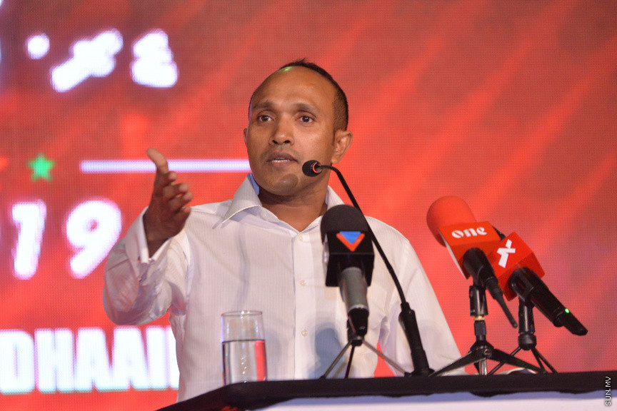 ޑރ. ޖަމީލްގެ މަޖިލިސް ކެމްޕެއިން ރަސްމީކޮށް ފެށުމަށް މިރޭ ވިލިމާލޭގައި ބޭއްވި ރަސްމިއްޔާތުގެ ތެރެއިން -- ސަން ފޮޓޯ/ އަހުމަދު އަވްޝަން އިލްޔާސް