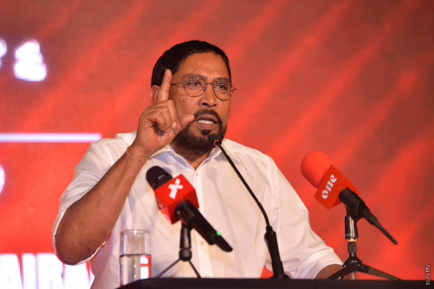 ޑރ. ޖަމީލްގެ މަޖިލިސް ކެމްޕެއިން ރަސްމީކޮށް ފެށުމަށް މިރޭ ވިލިމާލޭގައި ބޭއްވި ރަސްމިއްޔާތުގެ ތެރެއިން -- ސަން ފޮޓޯ/ އަހުމަދު އަވްޝަން އިލްޔާސް