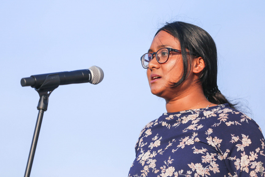 ފެބްރުއަރީ 1، 2019: 'މީތި ސަޅި' ނަމުގައި މަގުމަތީގެ ރައްކާތެރި ކަމަށް މީހުން ހޭލުންތެރި ކުރުވުމަށް ޓްރާންސްޕޯޓް މިނިސްޓްރީއިން އިސް ނަގައިގެން ބޭއްވި އިވެންޓުގެ ތެރެއިން -- ސަން ފޮޓޯ/ ފަޔާޒު މޫސާ