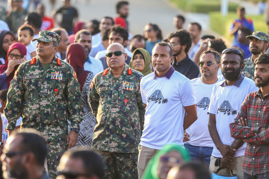 ފެބްރުއަރީ 1، 2019: 'މީތި ސަޅި' ނަމުގައި މަގުމަތީގެ ރައްކާތެރި ކަމަށް މީހުން ހޭލުންތެރި ކުރުވުމަށް ޓްރާންސްޕޯޓް މިނިސްޓްރީއިން އިސް ނަގައިގެން ބޭއްވި އިވެންޓުގެ ތެރެއިން -- ސަން ފޮޓޯ/ ފަޔާޒު މޫސާ