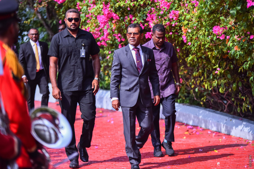 ފެބްރުއަރީ 7، 2019: އާއަހަރުގެ މަޖިލީސް ފެށުމުގެ ގޮތުން ރައީސުލް ޖުމްހޫރިއްޔާ އިބްރާހިމް މުހައްމަދު ސާލިހުގެ ރިޔާސީ ބަޔާން އިއްވުން -- ސަން ފޮޓޯ/ ފަޔާޒު މޫސާ