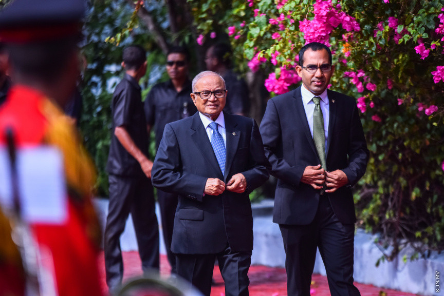 ފެބްރުއަރީ 7، 2019: ރައްޔިތުން މަޖިލިސް މި އަހަރަށް ހުޅުވުމަށް ބޭއްވި ފުރަތަމަ ޖަލްސާ: ރައީސް އިބްރާހިމް މުހައްމަދު ސޯލިހްގެ ފުރަތަމަ ރިޔާސީ ބަޔާން މިއަދުގެ ޖަލްސާގައި ވަނީ އިއްވާފައި -- ސަން ފޮޓޯ/ ފަޔާޒު މޫސާ